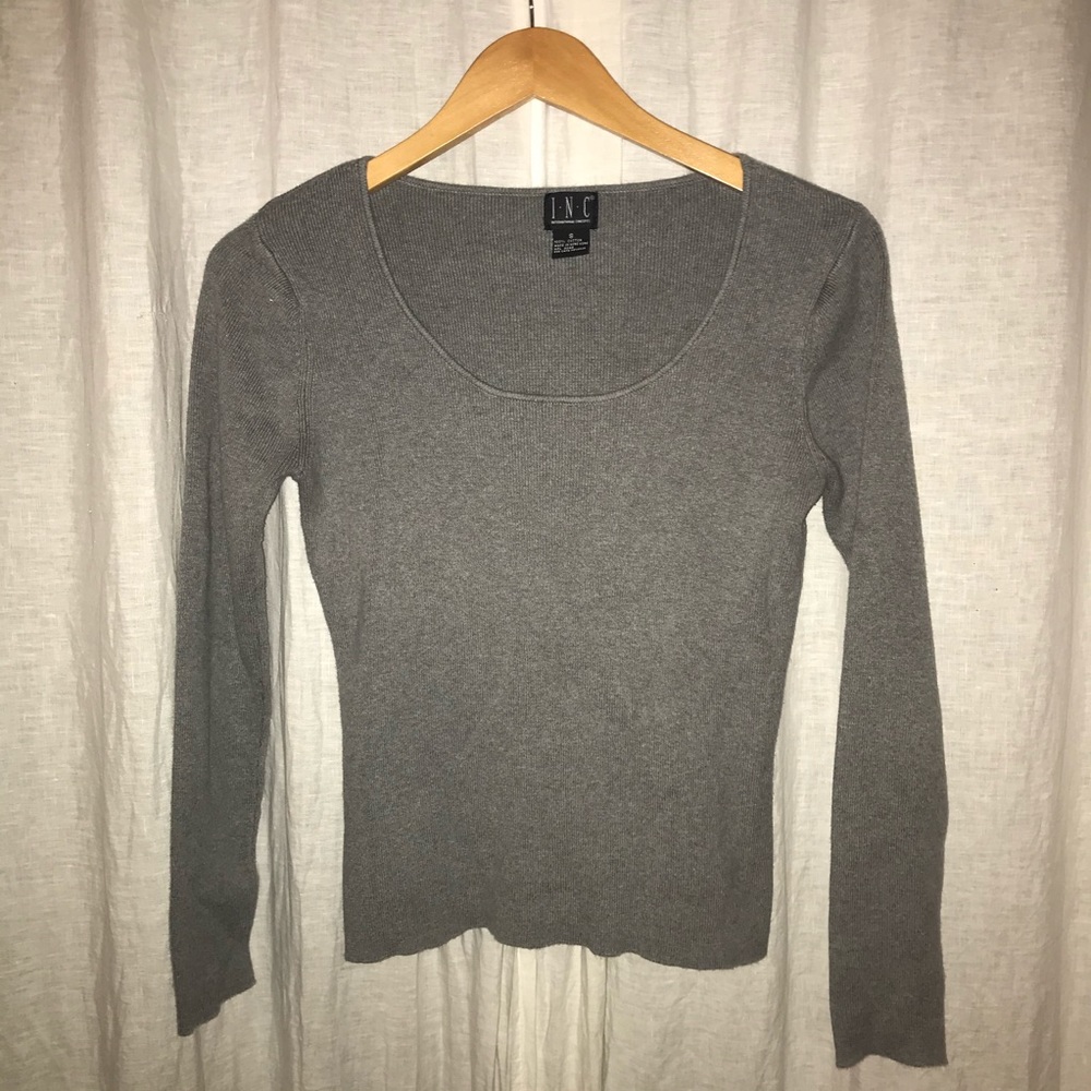 I•N•C Grey Sweater 100% cotton